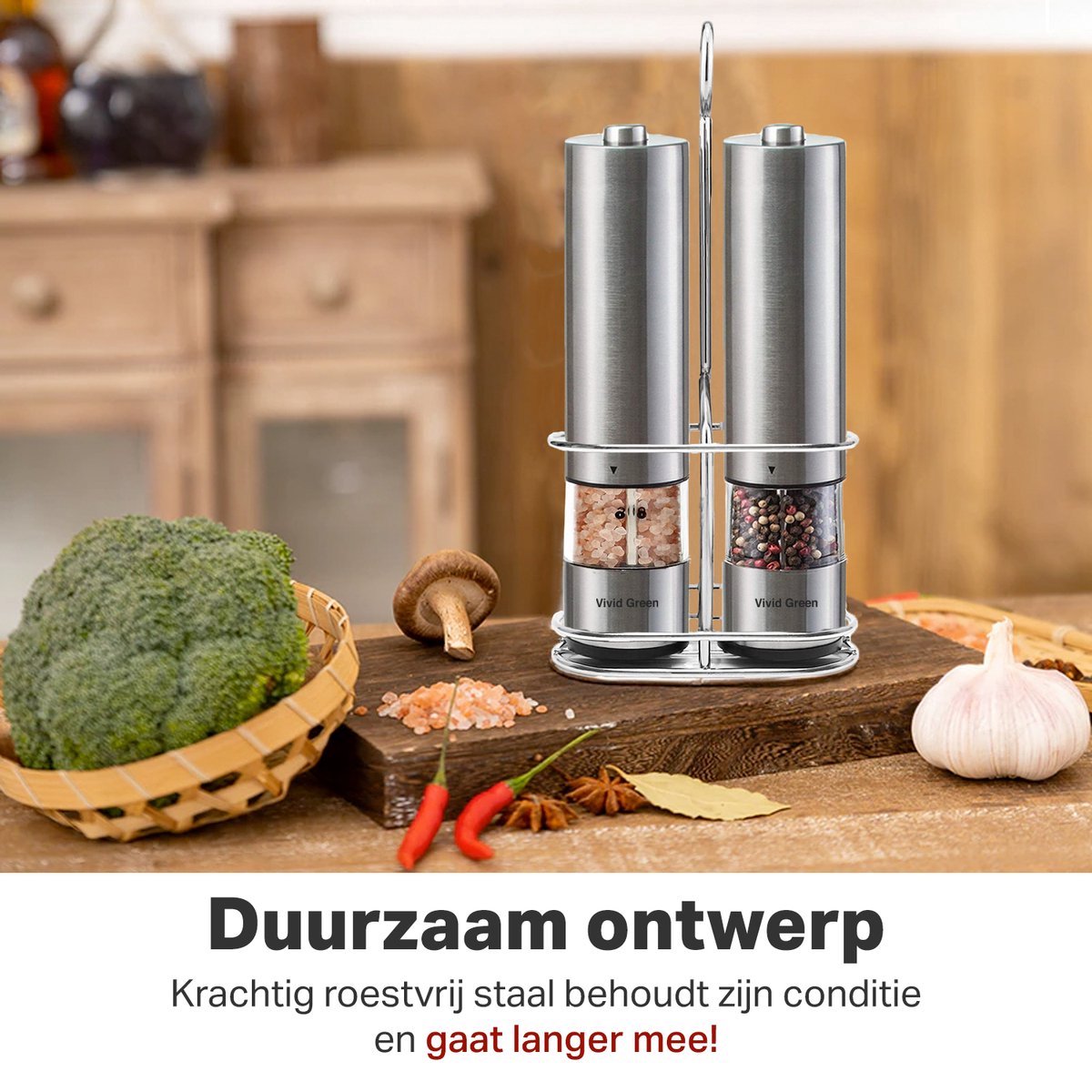 Pepermolen - Luxe Peper en Zoutmolen Set - Premium Kwaliteit - Stevig Materiaal - Luxe kwaliteit - Hervulbaar - Pepermolen - Zoutmolen - Barbecue -BBQ - BBQ accessoires
