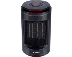 alpina Elektrische Kachel - Heater - Draagbaar en Compact - Warme- en Koude Lucht - Timer - Digitale Thermostaat - Zwart