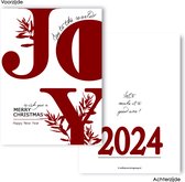 LMWK024 Rouge - Cartes de Noël Set 12 Pièces - Cartes de Noël avec Enveloppes - Joyeux Noël - Carte de Noël - Cartes de Nouvel An - Noël - Cartes de vœux - Cartes de Noël de Luxe