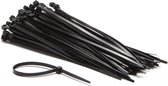 Perel Set nylon kabelbinders 4.6x200mm - Zwart, UV-bestendig, 100 st.