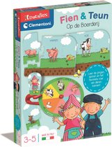 Clementoni Education - Jeu de puzzle Fien et Teun sur le thème de la ferme - Puzzle avec plateau tournant - Le cadeau éducatif - 3-5 ans