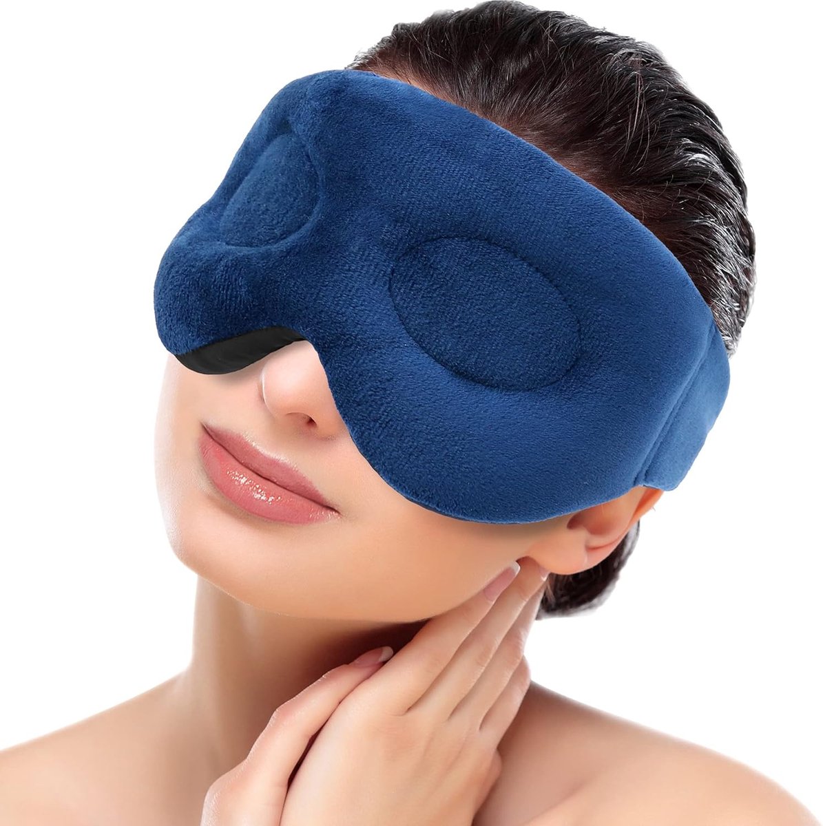 Warming Sleeping Mask with Lavender - Aromatherapy & Ultra Soft - Microwave/Eye Pillow Eye Mask Warming Thermal Glasses Eyes Heat Mask - Filled with Natural Clay Beads