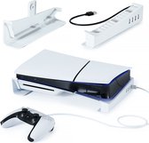 Horizontale Standaard geschikt voor Playstation 5 Slim console Met 4-poorts USB-hub - Gameconsole Horizontale Standaard 4 USB-poorten Minimalistisch Ontwerp Basishouder Standaard Voor PS5 Slim Digital / Disc Edition