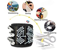 Magnetische Polsband - ideaal voor elektriciens en doe-het-zelvers - Armband voor Schroeven - Klus Polsband - Armband met Magneten - Reparatie - Klussen - Bouwen - Hobby - Verbouwing - Sterke Magneten