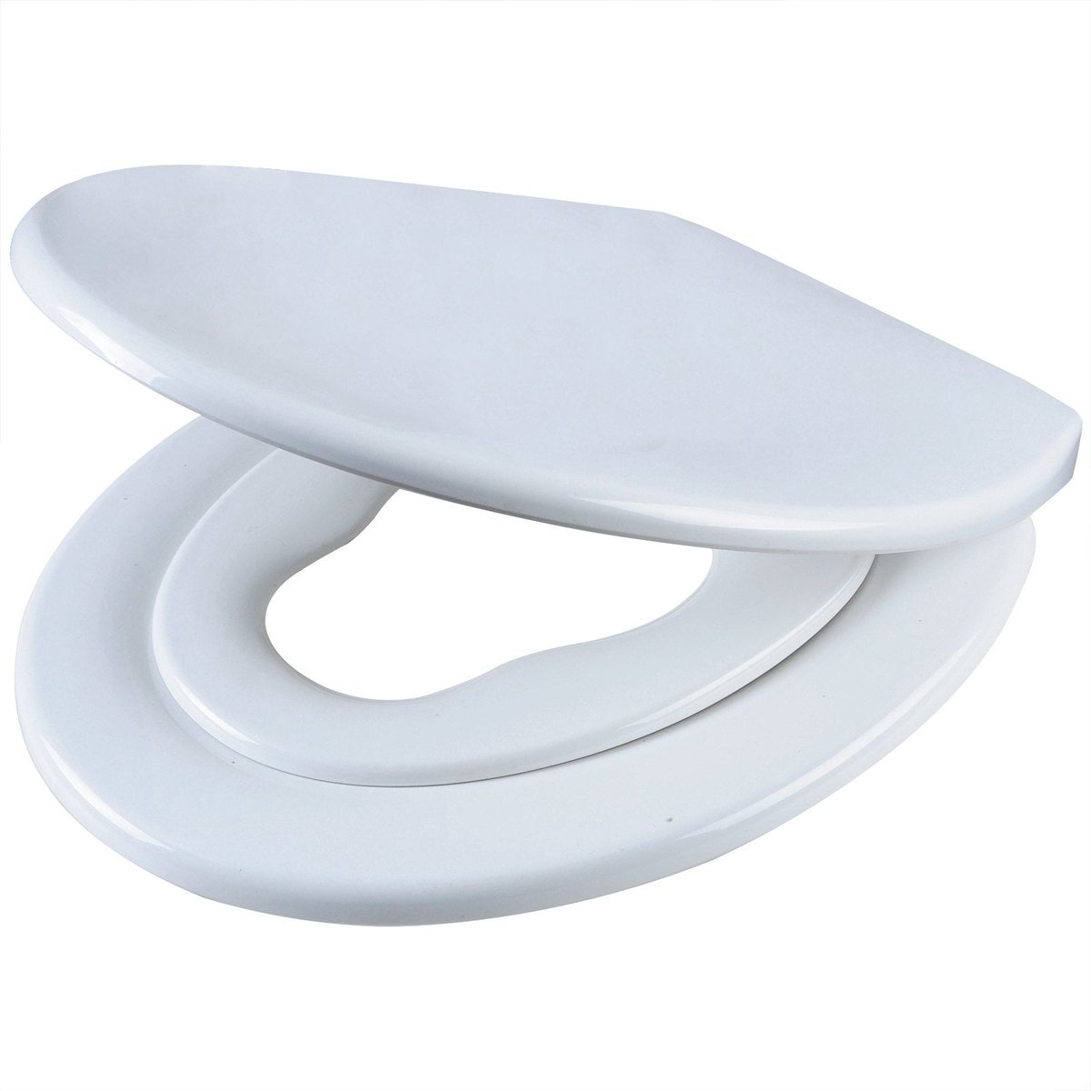 Rootz Premium Toiletbril - Toiletdeksel - WC-afdekking - Toiletbank - Loo Top - Badkameraccessoire - Potje Shield - Wit - 19,2 x 15,7 x 2,6 inch