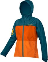 Endura Singletrack Ii Capuchon Regenjas Oranje,Blauw 2XL Vrouw