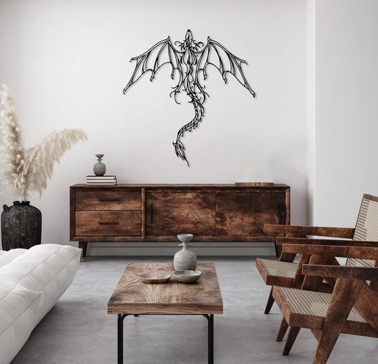 GDZTBS Metalen draak muur kunst, muur opknoping kunst decor
