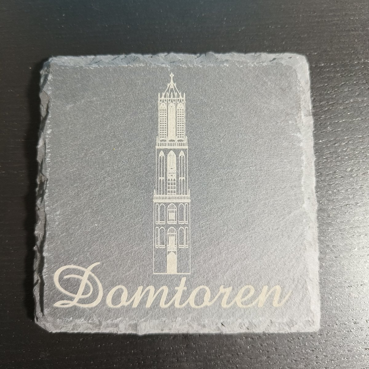 Domtoren set van 4 leisteen onderzetters