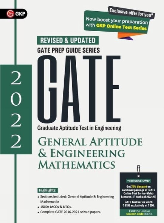 Gate 2022 General Aptitude & Engineering Mathematics Guide - cover