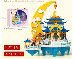 Moon Palace, 3D-modelbouwpakket, mythologische architectuur, speelgoed, cadeaus voor kinderen en volwassenen, kasteel, bouwstenen van kleine deeltjes, puzzelcadeaus (4216 stukjes)