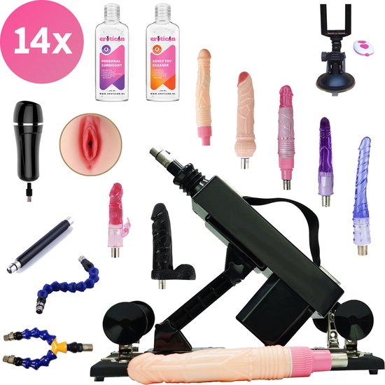 Rhoades Neukmachine met 14 Accessoires - Dildo's - Pocket Pussy - Glijmiddel - Toycleaner - Camera Telefoonhouder - Meest Uitgebreide Sex Machine in de Benelux - Unisex - Fuck machine - Fuckmachine - Seksmachine - Sexmachine - Discreet Verzonden