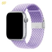 Geschikt voor Apple Watch bandje - Nylon Stretch - Lavendel - 42/44/45/49mm - Voor iWatch 1,2,3,4,5,6,7,8,9,SE,Ultra