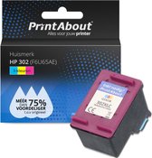 PrintAbout huismerk Inktcartridge 302 (F6U65AE) 3-kleuren geschikt voor HP