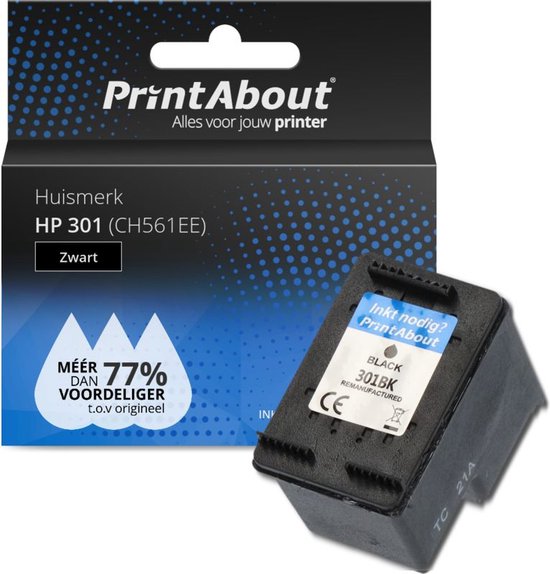 1 cartouche d'encre compatible HP 301 Noir pour impirmante HP