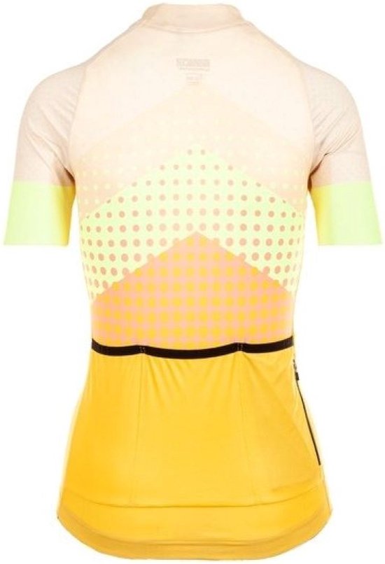 BIORACER VESPER CHEMISE DE CYCLISME FEMME DORIS DOTS JAUNE Taille XS