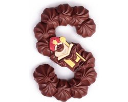 Chocoladeletter S Melk 210 Gram - Luxe Chocolade Letter - Ambachtelijk - Schoencadeautjes Sinterklaas chocolade - Luxe Chocolade - relatiegeschenk chocolade