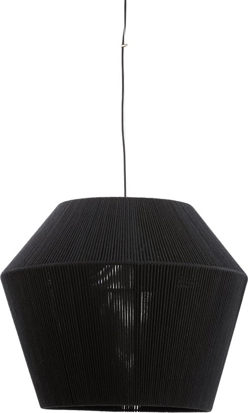 Light & Living Hanglamp Agaro - Katoen - 71cm - Zwart