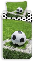 Voetbal Dekbedovertrek Corner - Eenpersoons - 140 x 200 cm - Groen