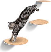 Moowi Wall Steps - 3 stuks - Wit - Katten Klim Wand - Katten Muur - Plankjes - Kattenspeelgoed