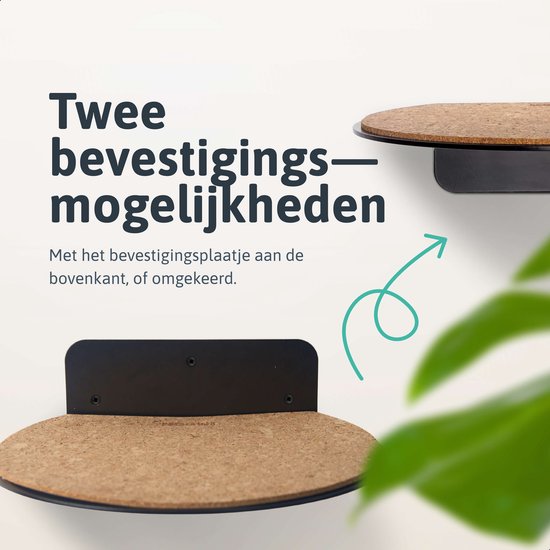 Moowi Wall Steps - 3 stuks -Zwart - Katten Klim Wand - Katten Muur - Plankjes - Kattenspeelgoed