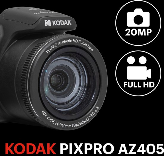 KODAK Pack Bridge Numérique Pixpro Astro Zoom AZ405 + Carte SDHC