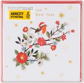 Amnesty International - Roodborstje - Kerstkaarten - 3 pakjes - 8-delig