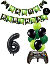 Cijfer Ballon 6 Game Videospel Verjaardag Thema - De Versiering voor de Gamers Birthday Party van Snoes
