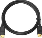 Displayport kabel 1.4 – 8K 60Hz – 4K 144 Hz - 32.4GBps – Gecertificeerd – DP 1.4 kabel - 2 Meter
