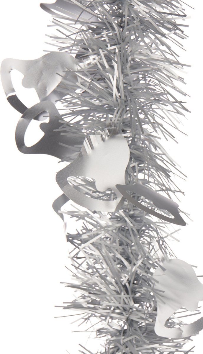 Arte R lametta kerstslinger - zilver - folie - 200 x 12 cm