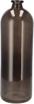 DK Design Bloemenvaas fles model - helder gekleurd glas - zwart - D14 x H41 cm