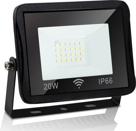 Willpower 20W LED Schijnwerper Met Bewegingssensor – 2000 Lumen, 6000K Koud Wit, IP66 Waterdicht, Voor Tuin, Oprit, Sportveld, 80-260V