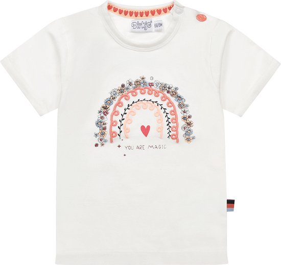 Dirkje R-SWEET Meisjes T-shirt - White - Maat 116