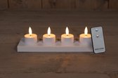Anna's Collection - Set 4 St 3D Wick Inductive Rechargeable White T...