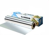 Aluminiumfolie - Op rol - Aluminiumfolie houder - 30CM x 60M - Dikte 10 micron - Aluminiumrol - Bewaarfolie - In doos - Aluminiumfolie in dispenserbox - Vershouden - Bakken