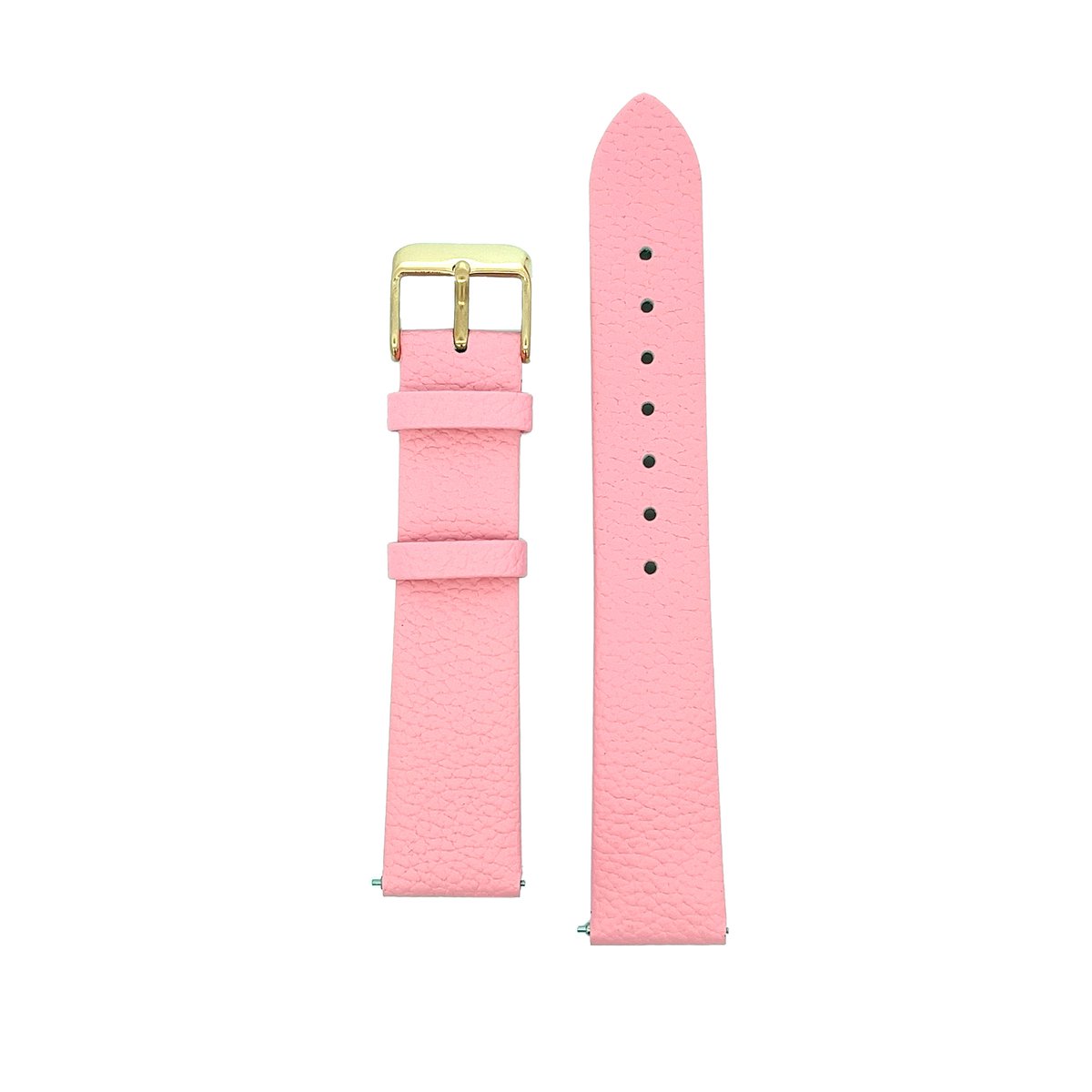 CO88 Collection 8CS-10021 Leren Horlogeband - 18mm Aanzet - Gesp - 20cm Totaal lengte - Leder - Roze - Rose Staal