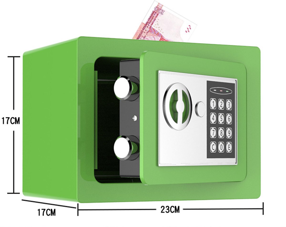 Veilige volledig stalen huishoudelijke kleine kluis, mini-inbouw elektronische muntspaarpot met wachtwoord