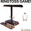 Femur® Ring Toss Game – Inclusief 2 Shotglaasjes - Drank Spelletjes – Gezelschapsspel – Drankspel TikTok – Ring Gooien – Shot Spel - Ringtoss
