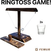 Femur® Ring Toss Game – Comprend 2 Jeux à Verres à shot – Jeux à Boisson – Jeu de société – Jeu à boire TikTok – Ring Toss – Shot Game – Ring Toss