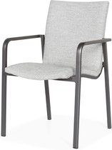 SUNS Anzio dining chair matt royal grey/soft grey mixed weave