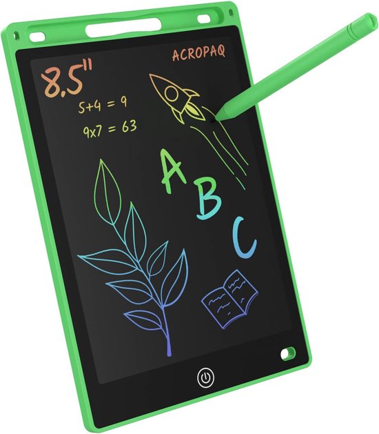 Foto: Tekentablet kinderen 8 5 inch groen met kleurenscherm drawing tablet grafische tablet lcd tekentablet acropaq