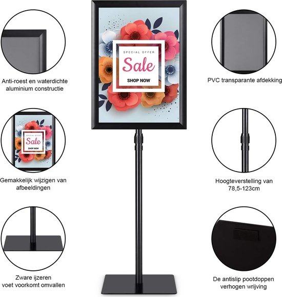 UNTERING Chevalet De Présentation En Métal Pour Pierres