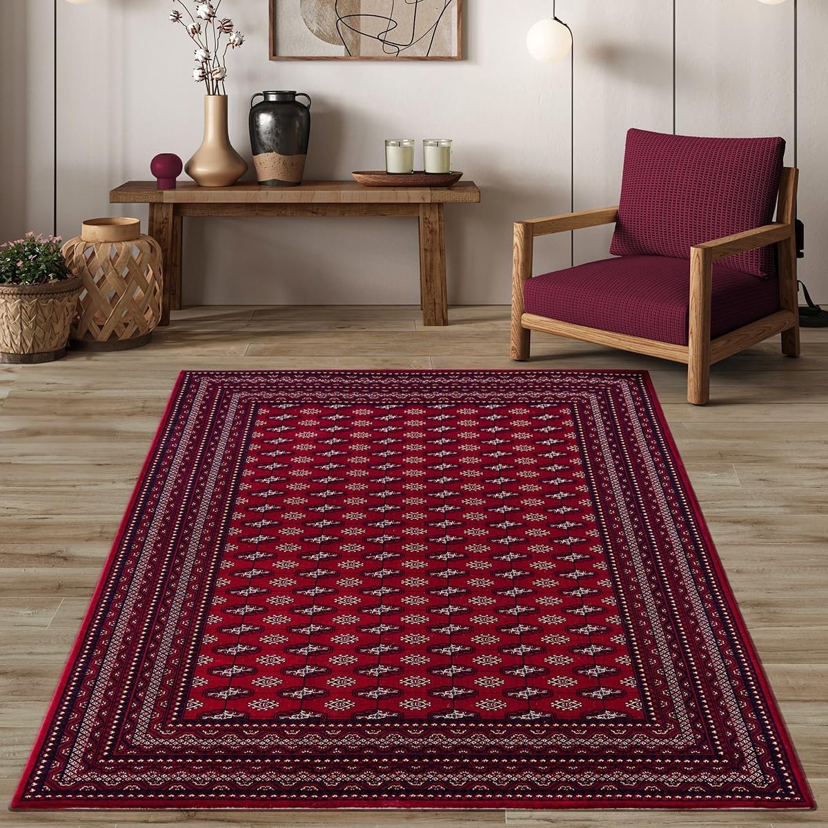 Flycarpets Klassiek Rood Vloerkleed Alcon - Oosters motief - Perzisch Tapijt - Woonkamer - 160x230 cm