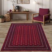 Flycarpets Tapis Rouge Classique Alcon - Motif Oriental - Tapis Persan - Salon - 160x230 cm