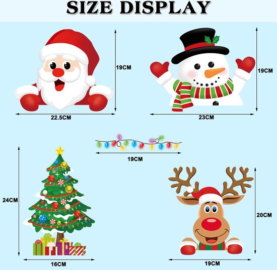 Décor Fenêtre Crasher - Père Noël Ou Renne "Accroché" à La Vitre - Décorations Noël Drôles