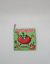 Yippiez - fruit herkenning - Zacht knisperboek baby - box speelgoed - sensorisch - leren - stof – pakkende kleuren – groenten- kraamkado – kraamcadeau
