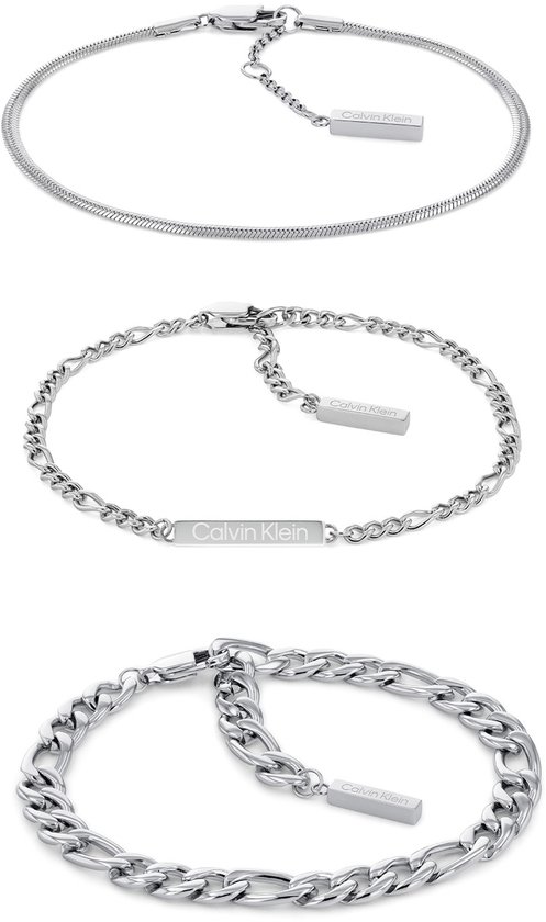 Calvin Klein CJ35700003 Dames Armband - Sieraad - Staal - Zilver - 5 mm breed