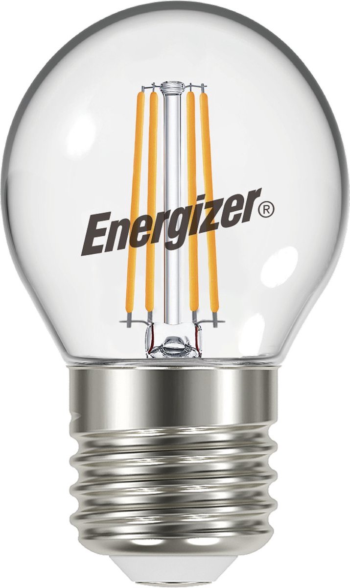 Energizer energiezuinige Led filament kogellamp - E27 - 5 Watt - warmwit licht - dimbaar - 1 stuk