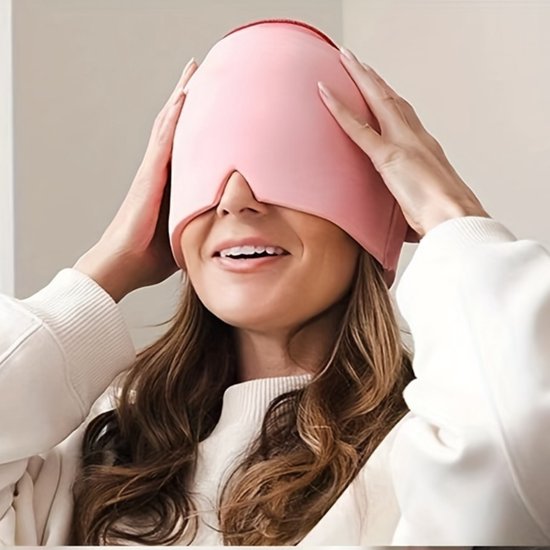 Livano Migraine Hat - Masque contre la migraine - Maux de tête - Casquette - Bonnet Relief maux de tête - Gel - Violet