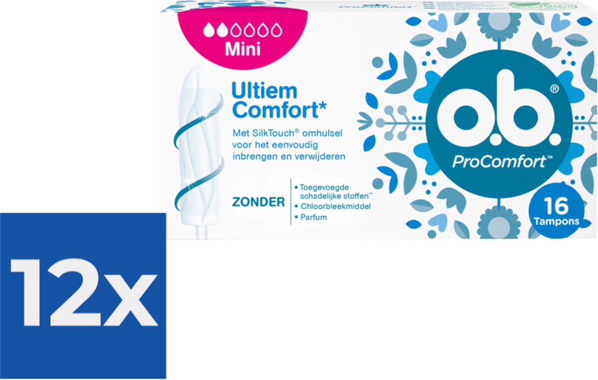Goedkoopste OB ProComfort Mini 16 stuks - Voordeelverpakking 12 stuks