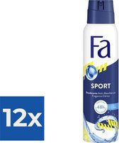 Fa Deodorant Sport 150ml - Voordeelverpakking 12 stuks
